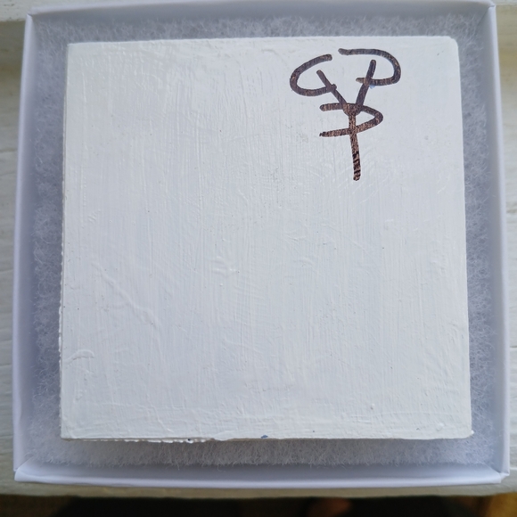 "Orb Eruption" Acrylic Pour Painted Magnetic Stretched Canvas - Picture 6 of 6